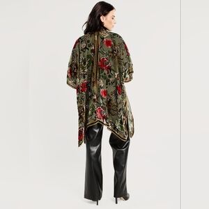NWT Free People Muse Burn Out Velvet Kimono Duster